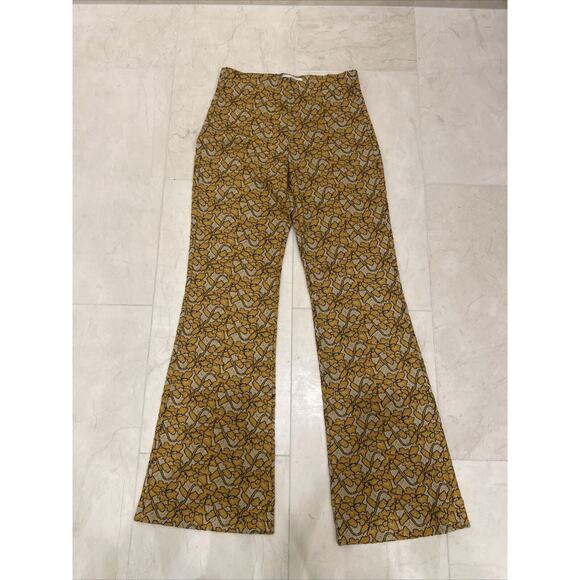 Urban Outfitters Pants - Urban Outfitters Size M Medium Pants Floral Hippie Daisy Flare Leg 60s 70s